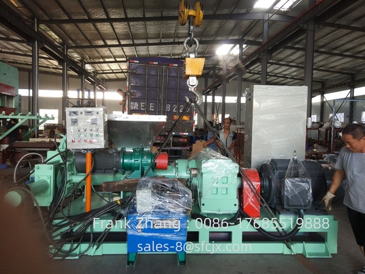 Force Feeding Single Screw Rubber Extruder Machine With Temperature Sensors