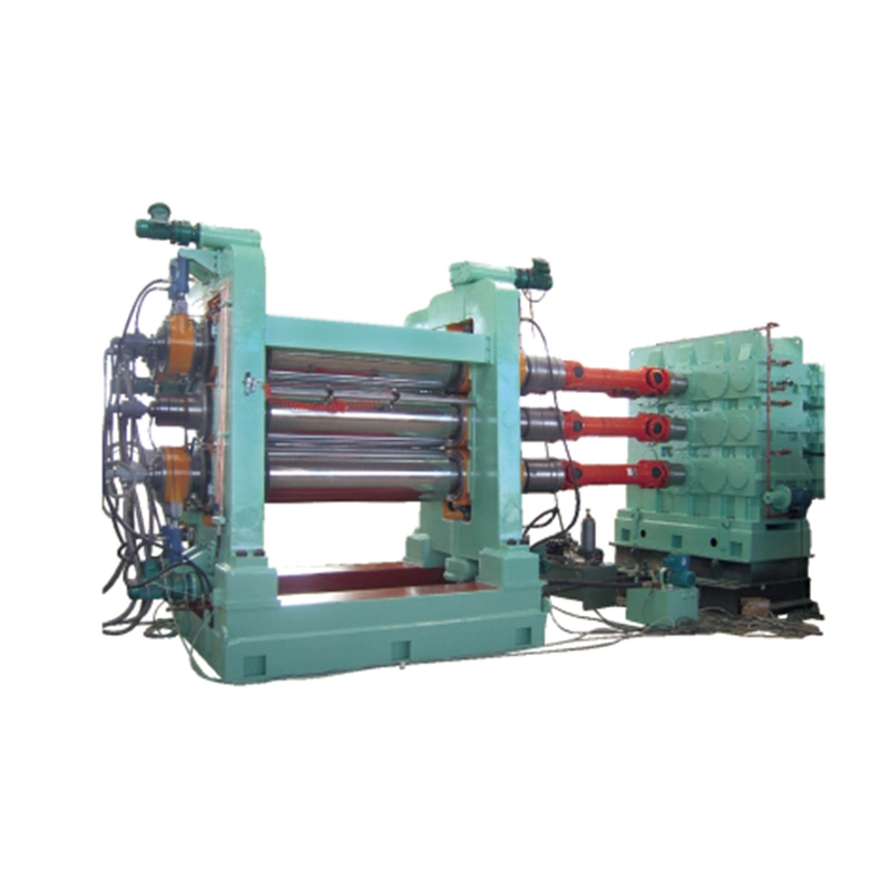 Machine en caoutchouc de haute qualité de calendrier de quatre rouleaux avec la plaque de contrôle de PLC pour la bande de conveyeur de calandrement de textile dans l'usine